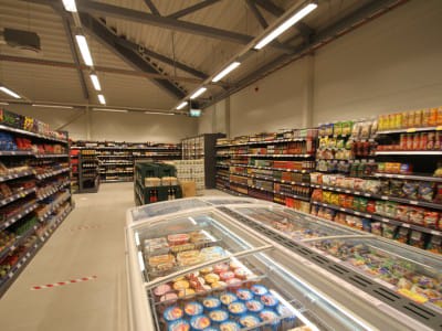 VVN team levererade leveransutrustning och monteringsarbeten i butikskedjans nya butik "TOP" i Sigulda.15
